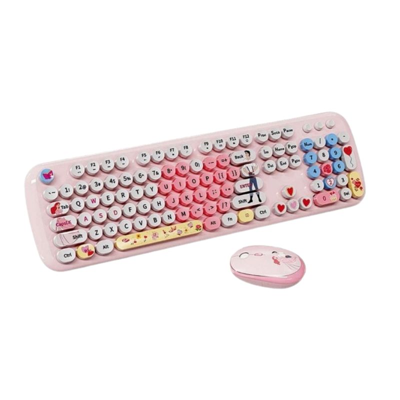 Combo Bàn phím + Chuột không dây DISNEY SMK648M2AG (PINK)
